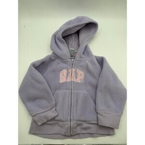 Purple Gap fleece zip-up hoodie jacket coat size 18-24 months